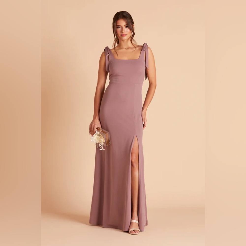 NEW Birdy Grey Alex Convertible Bridesmaid Dress Crepe Dark Mauve Small NWT